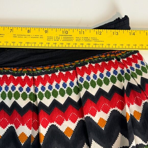 Anthropologie Fei A-line Pleated Printed Skirt 4 - Picture 6 of 8
